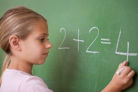 Schoolgirl writing a number on a blackboard-1.jpeg