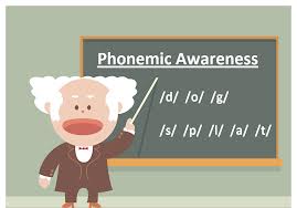 Teacher in phonemic awareness lesson